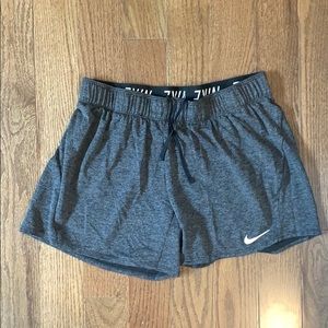 Grey woman’s Nike running shorts